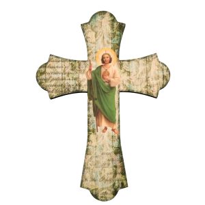 10" St. Jude Wood Cross