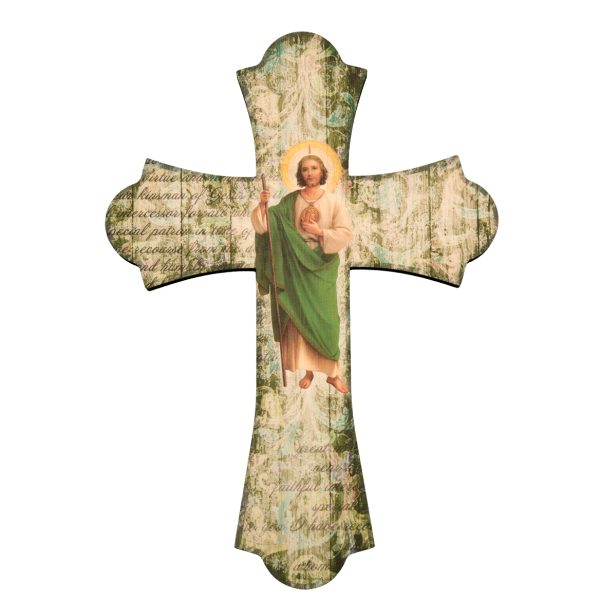 10" St. Jude Wood Cross