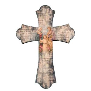 10" Holy Family Wood Cross