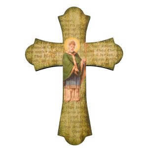 10" St. Patrick Wood Cross