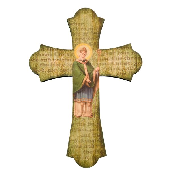 10" St. Patrick Wood Cross