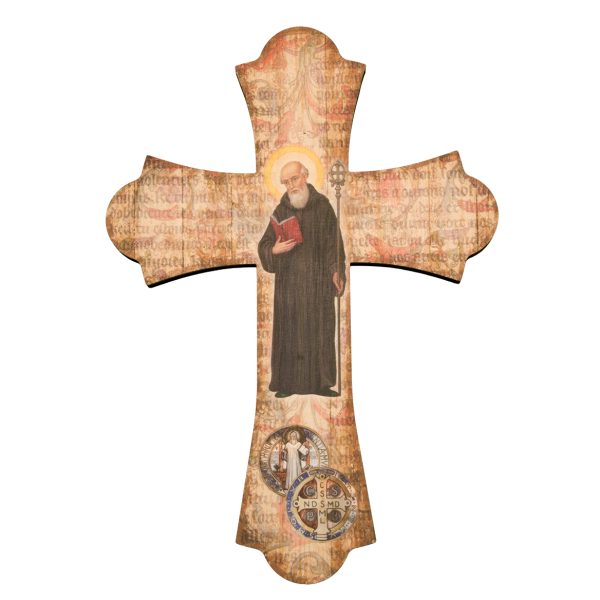 10" St. Benedict Wood Cross
