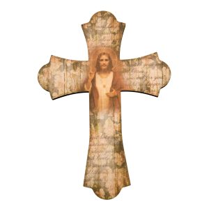 12" Sacred Heart of Jesus Wood Cross