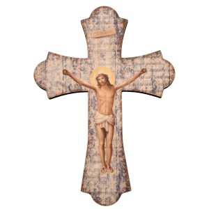 12" Wood Cross Crucifix