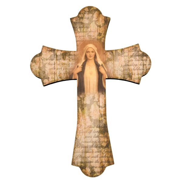 12" Immaculate Heart of Mary Wood Cross