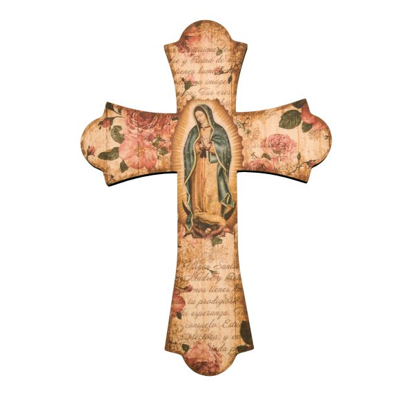 12" Our Lady of Guadalupe Wood Cross