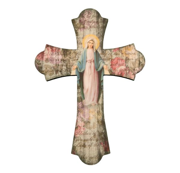 12" Our Lady of Grace Wood Cross