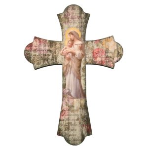 12" Our Lady of Divine Innocence Wood Cross