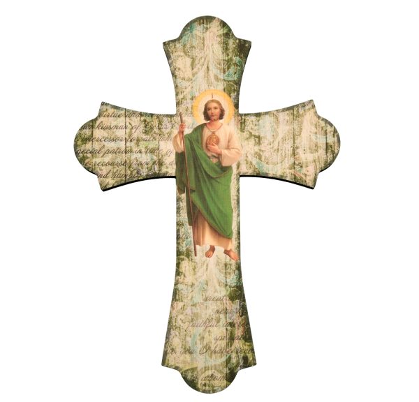 12" St. Jude Wood Cross