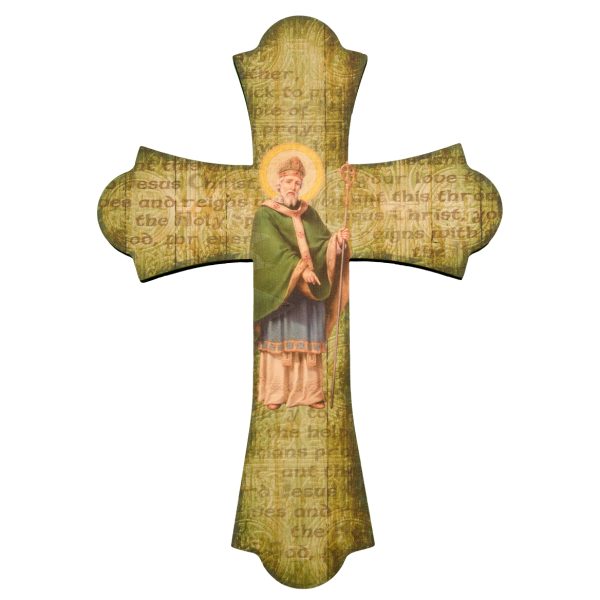 12" St. Patrick Wood Cross