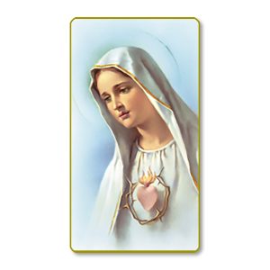 Immaculate Heart of Mary Paper Gold Edge Blank Paper Prayer Card (pack of 100)