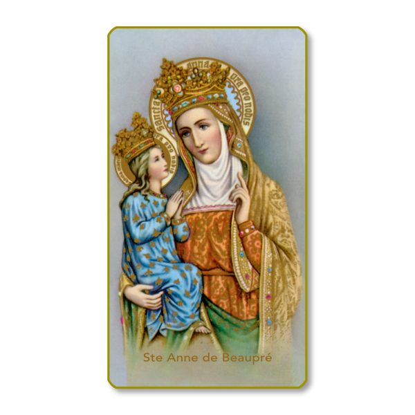 Saint Anne DeBeaupre Gold Edge Blank Paper Prayer Card (pack of 100)