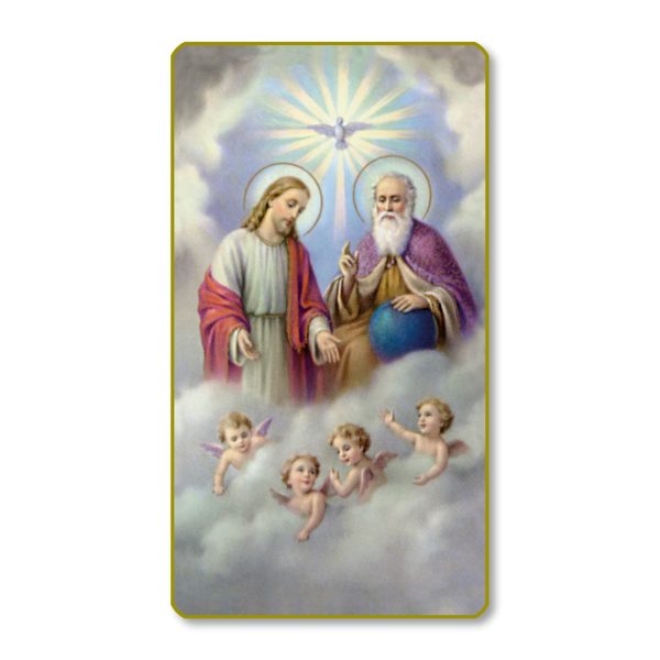Holy Trinity Paper Gold Edge Blank Paper Prayer Card (pack of 100)