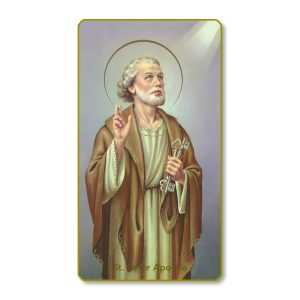 Saint Peter the Apostle Gold Edge Blank Paper Prayer Card (pack of 100)