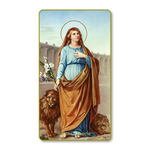 Saint Tecla Gold Edge Blank Paper Prayer Card (pack of 100)