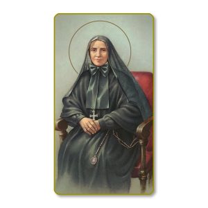 Saint Frances Cabrini Gold Edge Blank Paper Prayer Card (pack of 100)
