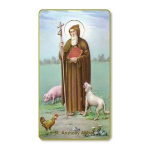 Saint Anthony Gold Edge Blank Paper Prayer Card (pack of 100)