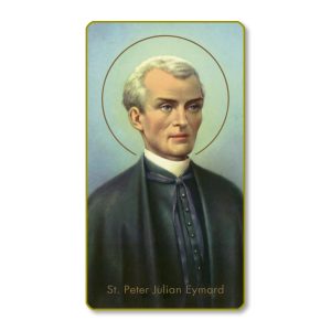Saint Peter Julian Eymard Gold Edge Blank Paper Prayer Card (pack of 100)