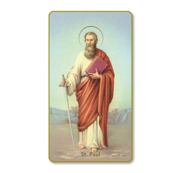Saint Paul Gold Edge Blank Paper Prayer Card (pack of 100)