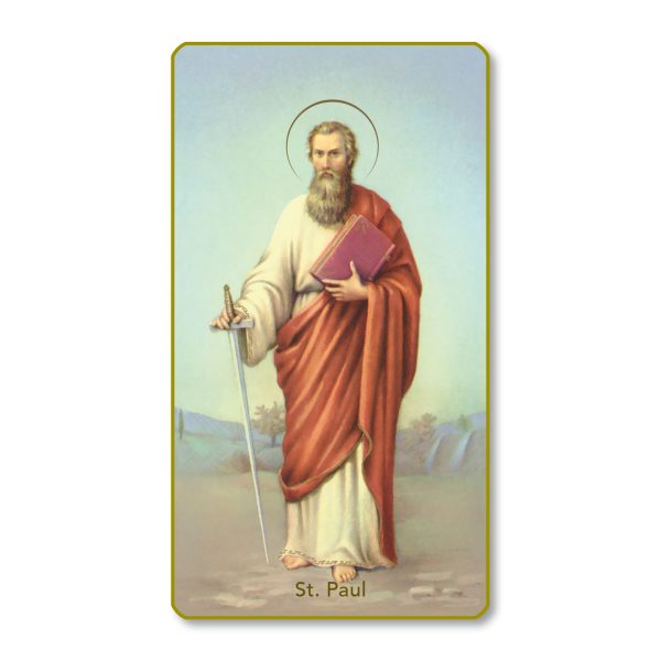 Saint Paul Gold Edge Blank Paper Prayer Card (pack of 100)