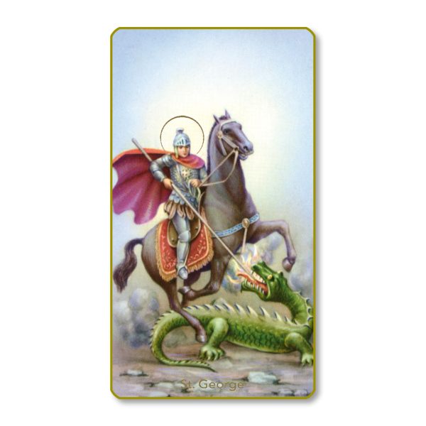 Saint George Gold Edge Blank Paper Prayer Card (pack of 100)
