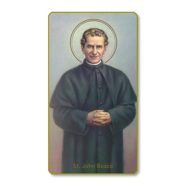 Saint John Bosco Gold Edge Blank Paper Prayer Card (pack of 100)
