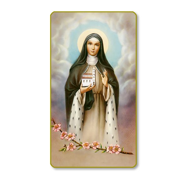 Saint Hedwig Gold Edge Blank Paper Prayer Card (pack of 100)