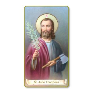 Saint Jude Thaddeus Gold Edge Blank Paper Prayer Card (pack of 100)