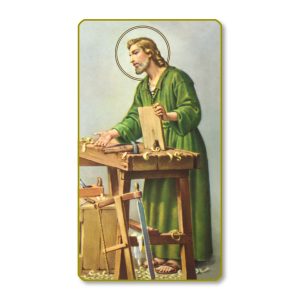 Saint Joseph the Worker Gold Edge Blank Paper Prayer Card (pack of 100)