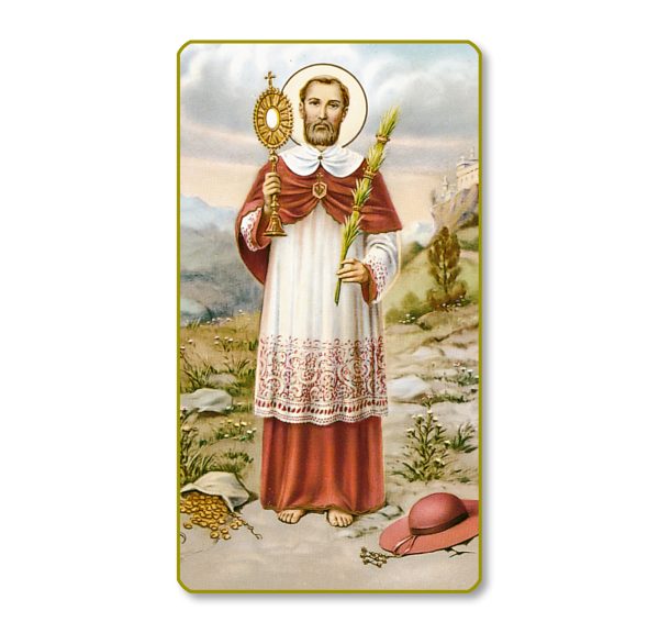 Saint Ramon Nonanto Gold Edge Blank Paper Prayer Card (pack of 100)