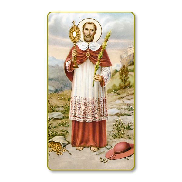 Saint Ramon Nonanto Gold Edge Blank Paper Prayer Card (pack of 100)