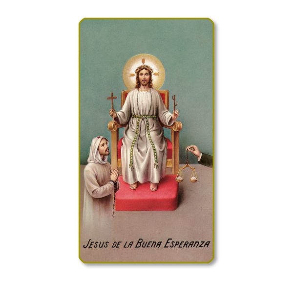 Jesus De La Buena Esperanza Gold Edge Blank Paper Prayer Card (pack of 100)