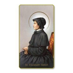 St Elizabeth Seton Gold Edge Blank Paper Prayer Card (pack of 100)