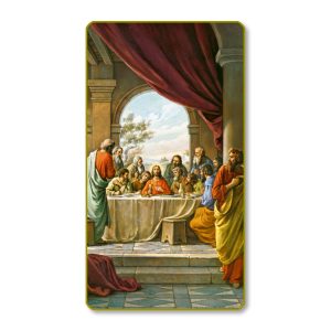 The Last Supper Gold Edge Blank Paper Prayer Card (pack of 100)