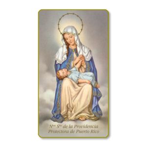 Our Lady of Providencia Gold Edge Blank Paper Prayer Card (pack of 100)