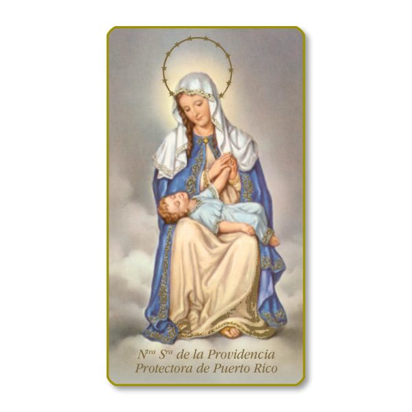 Our Lady of Providencia Gold Edge Blank Paper Prayer Card (pack of 100)