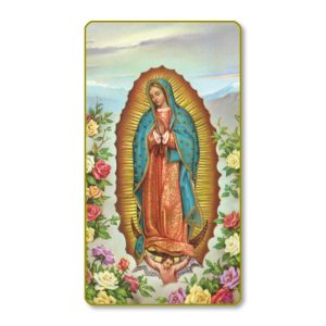 Our Lady of Guadalupe Gold Edge Blank Paper Prayer Card (pack of 100)