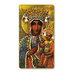 Our Lady of Czestochowa Gold Edge Blank Paper Prayer Card (pack of 100)