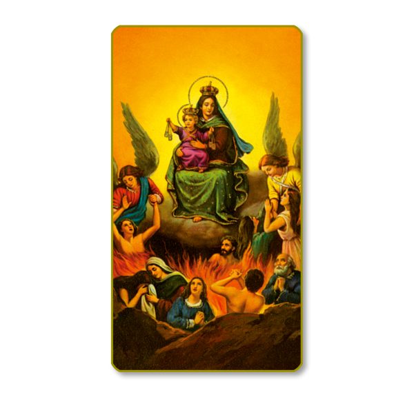 Nuestra Senore Del Carmen Gold Edge Blank Paper Prayer Card (pack of 100)