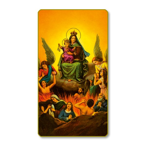Nuestra Senore Del Carmen Gold Edge Blank Paper Prayer Card (pack of 100)