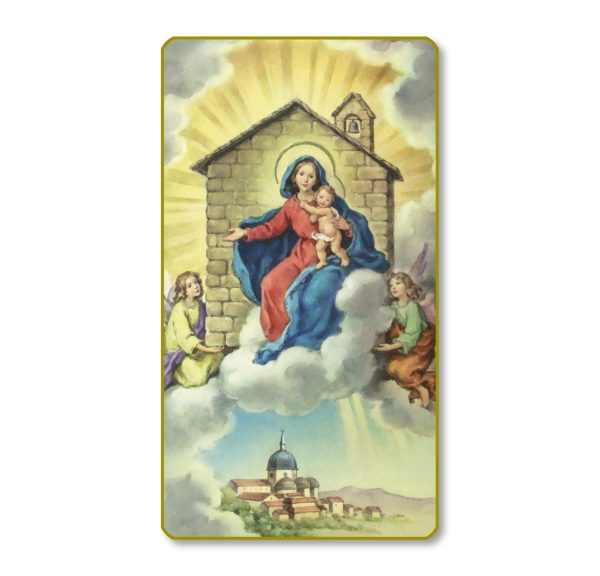 Nuestra Senora De Loreto Gold Edge Blank Paper Prayer Card (pack of 100)