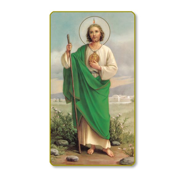Sant Jude Gold Edge Blank Paper Prayer Card (pack of 100)