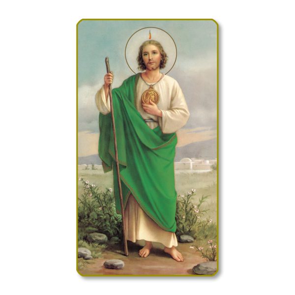 Sant Jude Gold Edge Blank Paper Prayer Card (pack of 100)