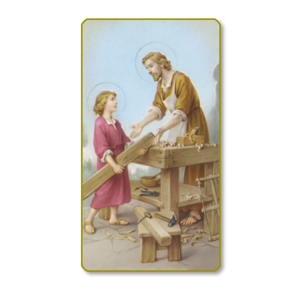 Saint Joseph Gold Edge Blank Paper Prayer Card (pack of 100)