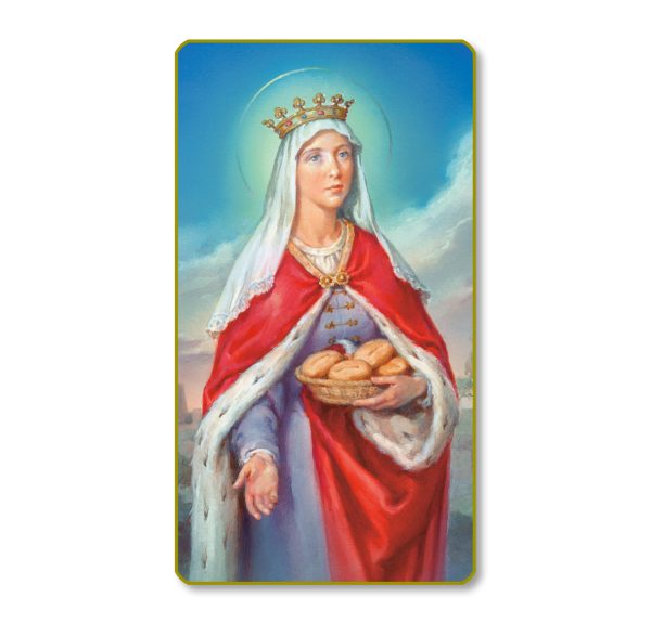 Saint Elizabeth of Hungary Gold Edge Blank Paper Prayer Card (pack of 100)