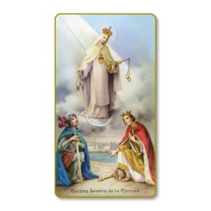 N.S.De La Merced Gold Edge Blank Paper Prayer Card (pack of 100)
