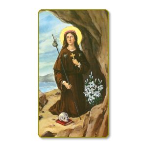 Saint Rosalia Gold Edge Blank Paper Prayer Card (pack of 100)