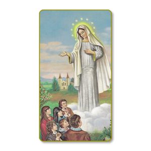 Our Lady of Medjugorje Gold Edge Blank Paper Prayer Card (pack of 100)