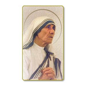 Blessed Teresa Of Calcutta Gold Edge Blank Paper Prayer Card (pack of 100)
