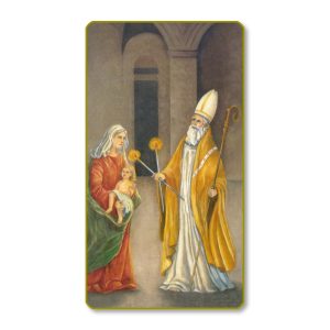 Saint Blaise Gold Edge Blank Paper Prayer Card (pack of 100)